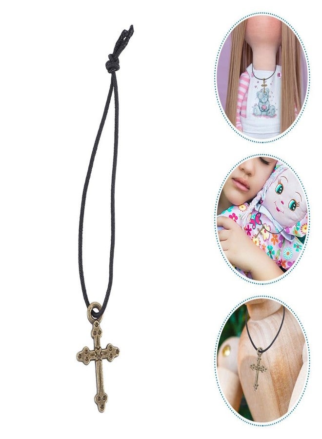 Yardwe 5Pcs Creative Doll Cross Charm Necklaces Color Miniature Necklaces for Dolls Stylish Accessories for Decor and Fashionable Play Detailing Versatile Styling - Image 3